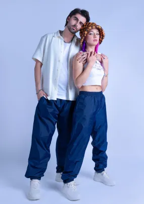 118T Unisex Cuffed Nylon Jogger - Navy Blue