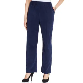 Alfred Dunner Womens Petites Pull On Classic Fit Corduroy Pants