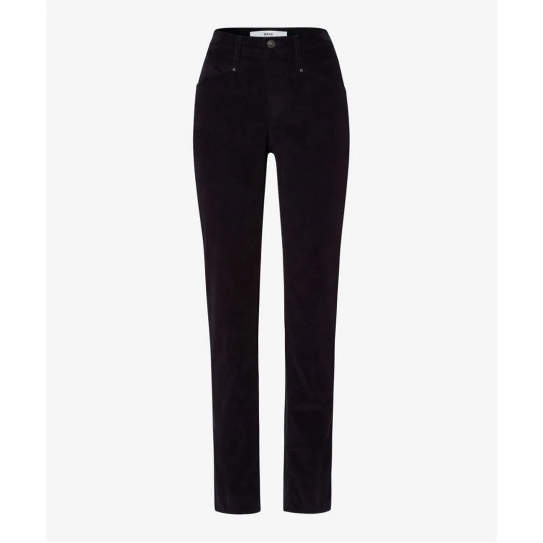 Brax Mary Five-pocket Pants in Super Soft Velvet 73-1038 Black