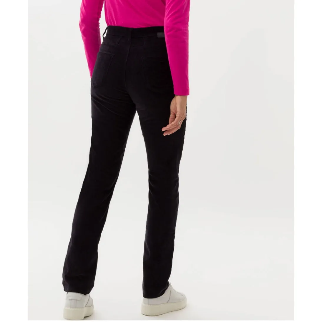 Brax Mary Five-pocket Pants in Super Soft Velvet 73-1038 Black