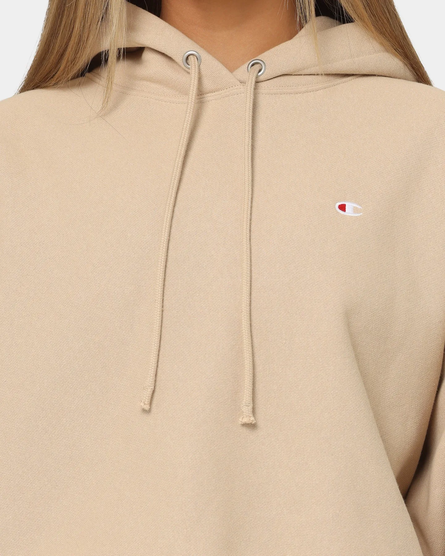 Champion Women's Reverse Weave Level Up Hoodie Cafe Latte