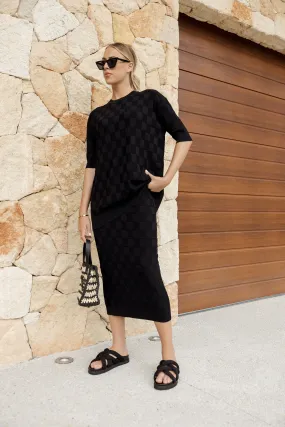 COMO Knit Skirt Black