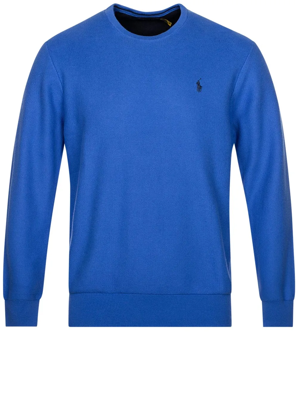 Cotton Crewneck Jumper Blue