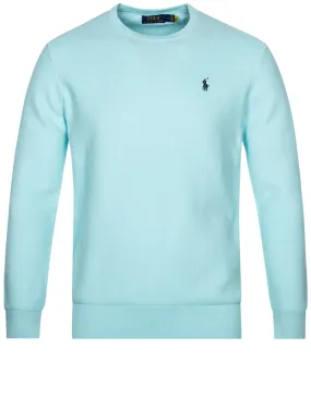 Cotton Crewneck Jumper Soft Aqua