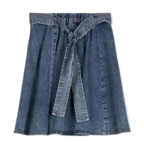 DENIM ALINE PANELED SKIRT