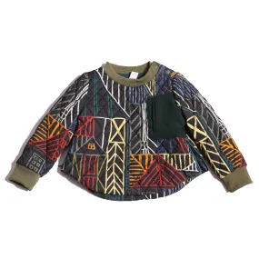 HARLEQUIN PADDED ZIP SWEATSHIRT