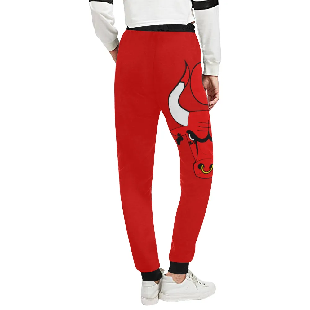 HATHOR BULLS RED Women's All Over Print Sweatpants