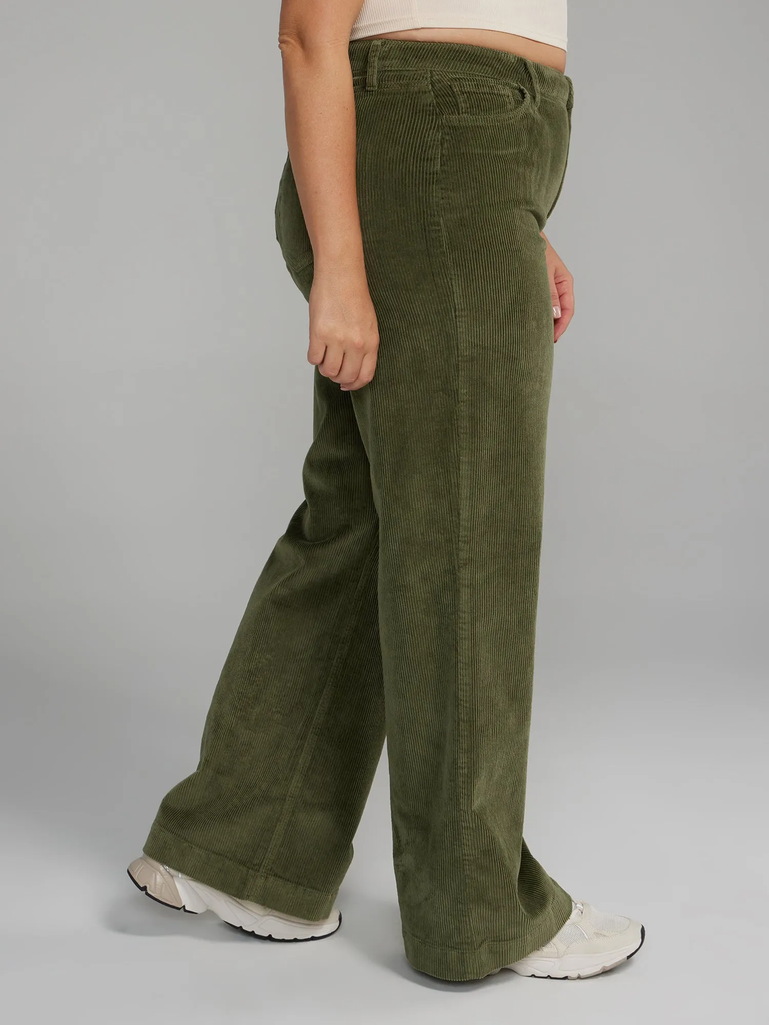 High Rise Wide Leg Corduroy Pants