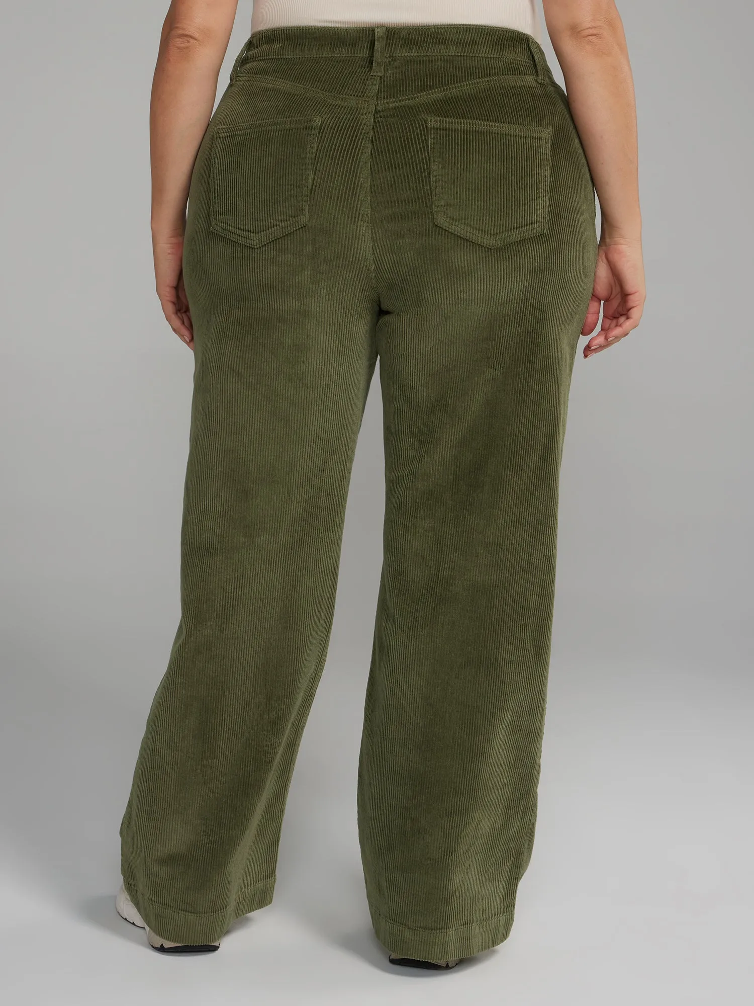 High Rise Wide Leg Corduroy Pants