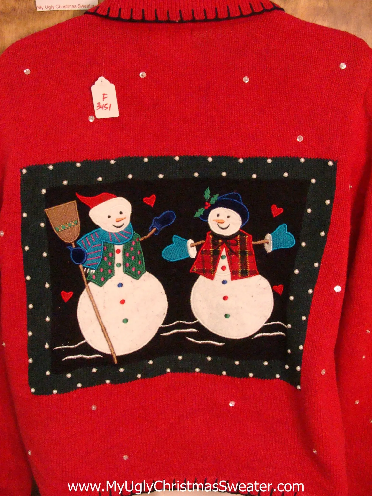 Horrible Crafty Red 2sided Christmas Sweater