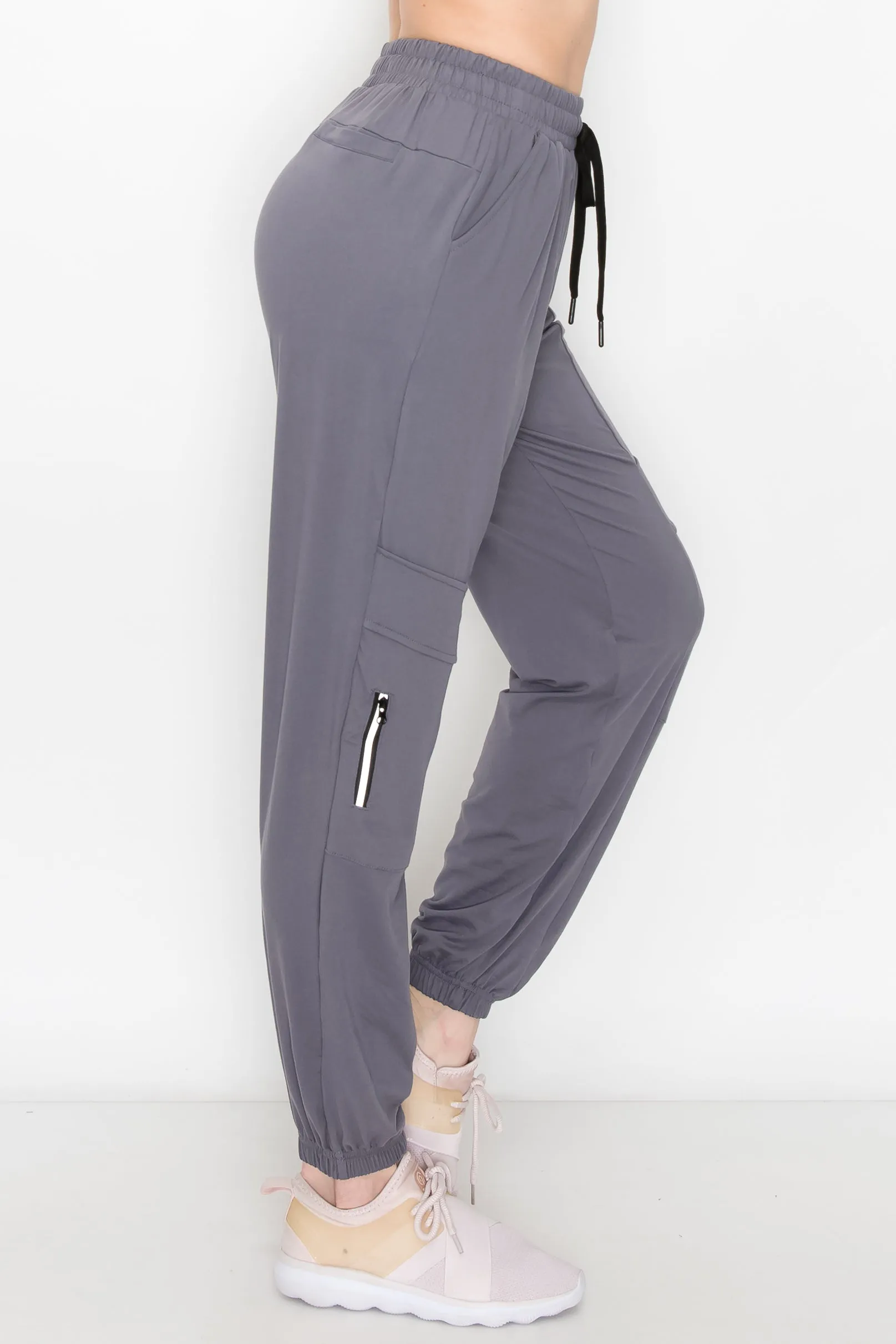 Jogger Sweatpants - Zipper Accent