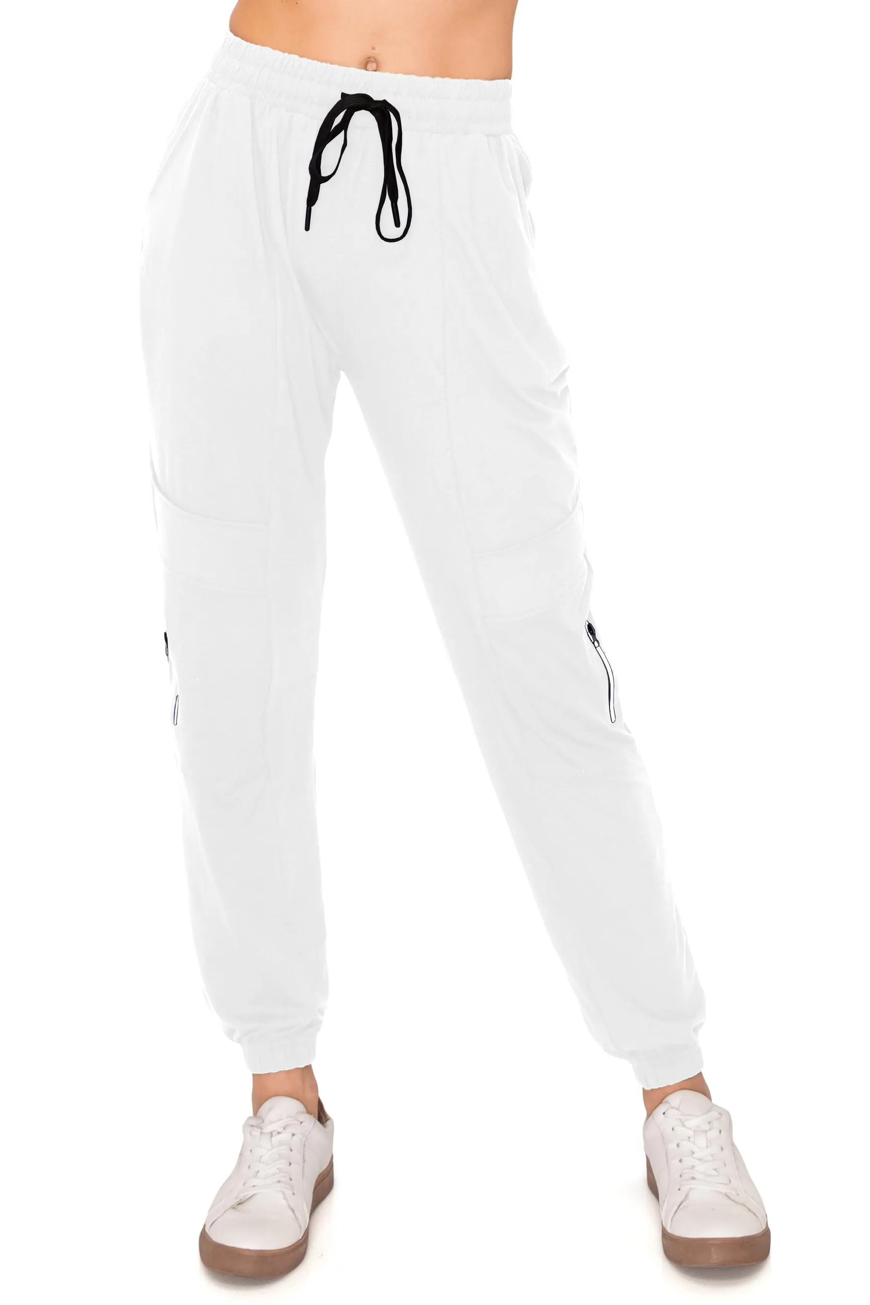 Jogger Sweatpants - Zipper Accent