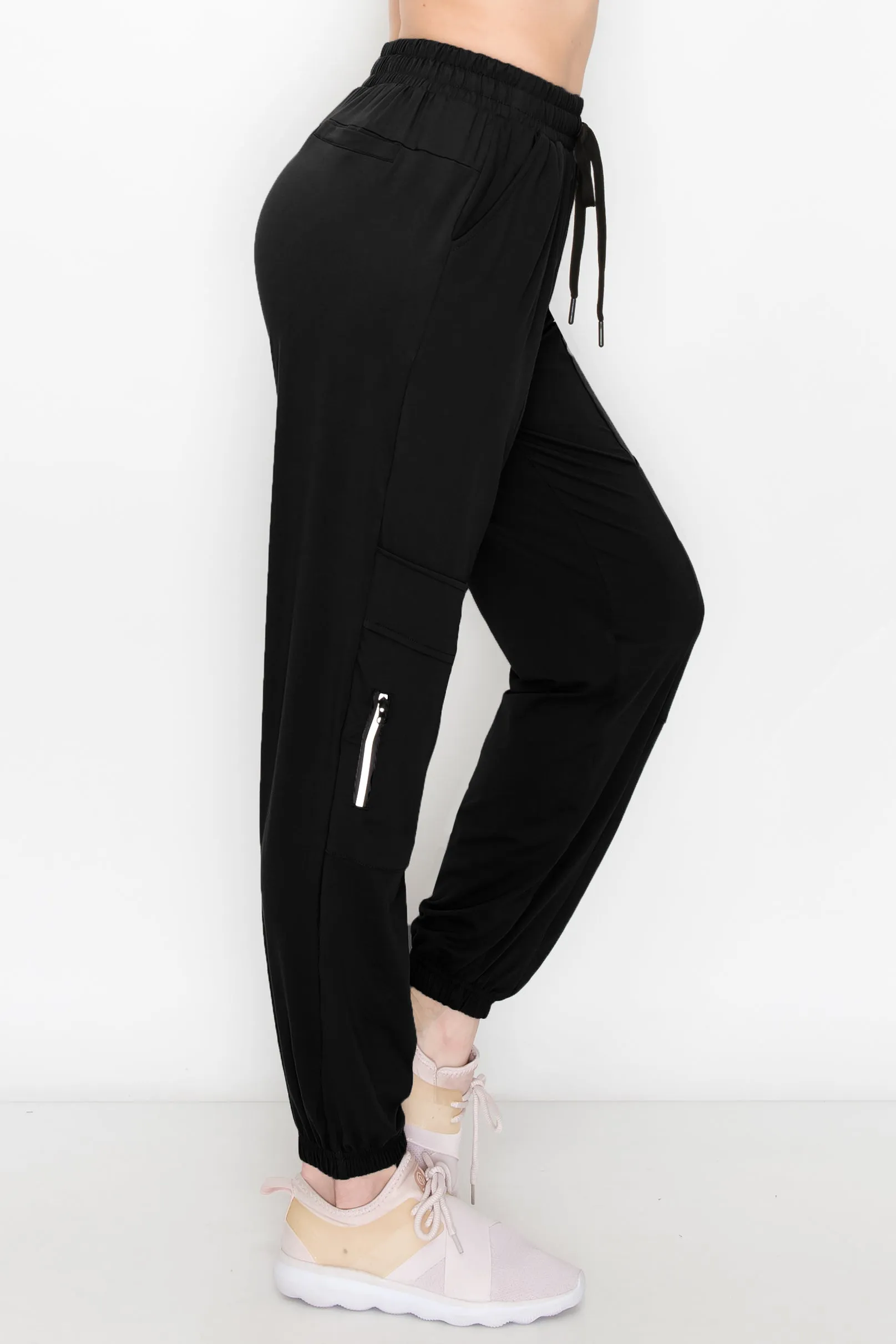 Jogger Sweatpants - Zipper Accent