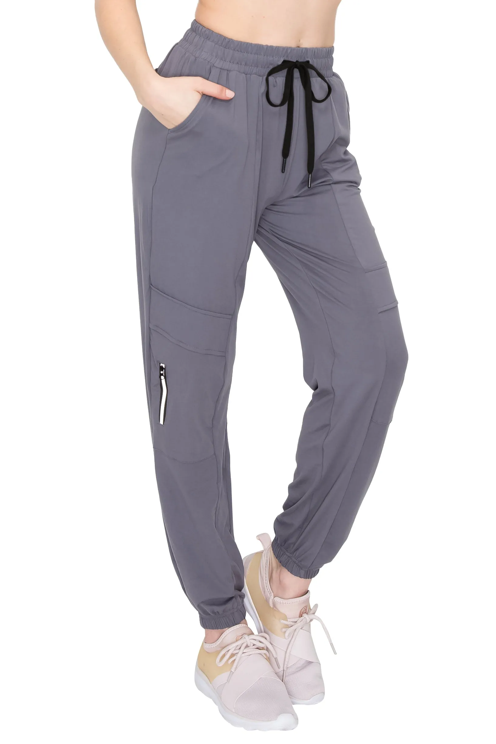 Jogger Sweatpants - Zipper Accent