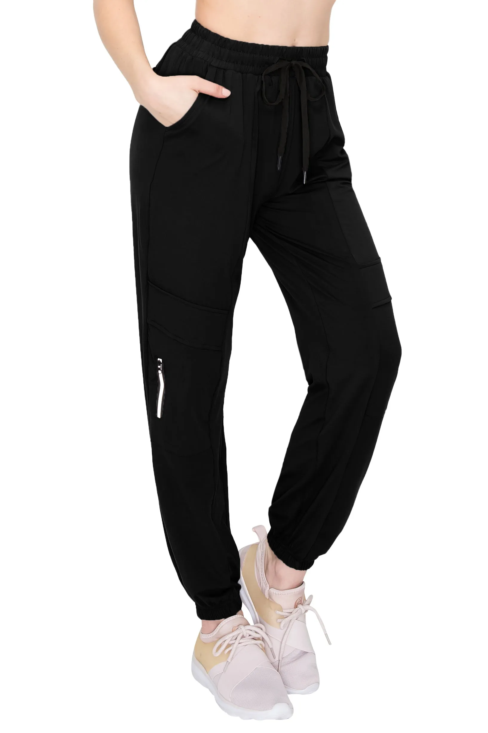 Jogger Sweatpants - Zipper Accent