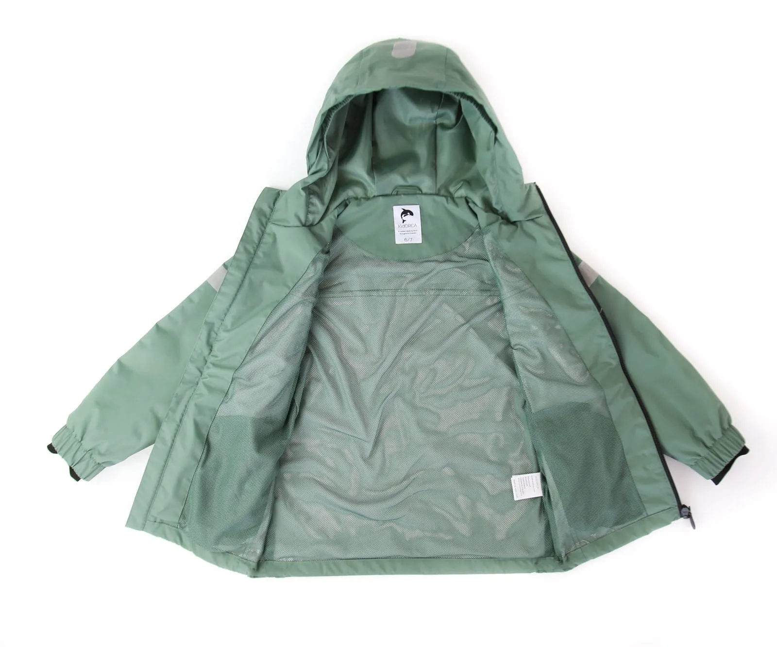 KidORCA Kids Rain Jacket _ Olive _ Model 2022