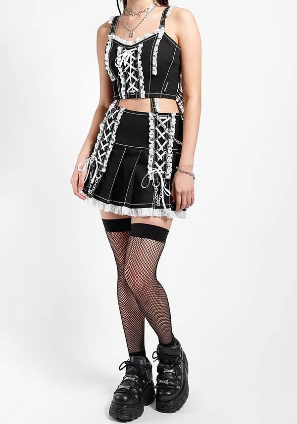 Lolita [Black/White] | PLEATED SKIRT*