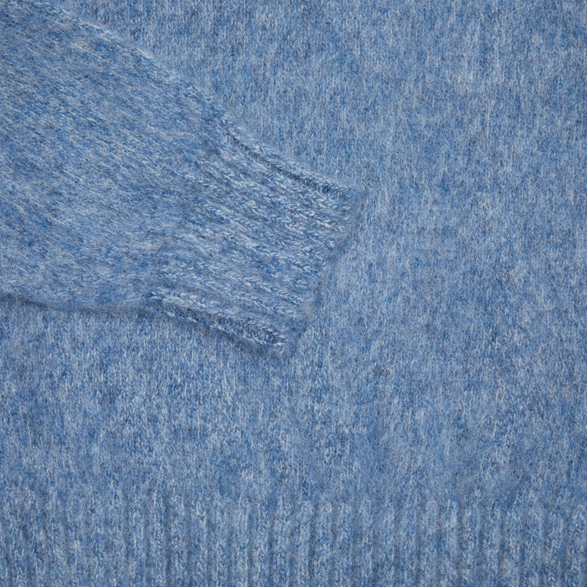 McGeorge of Scotland Supersoft Shetland Shaggy Jumper in Blue