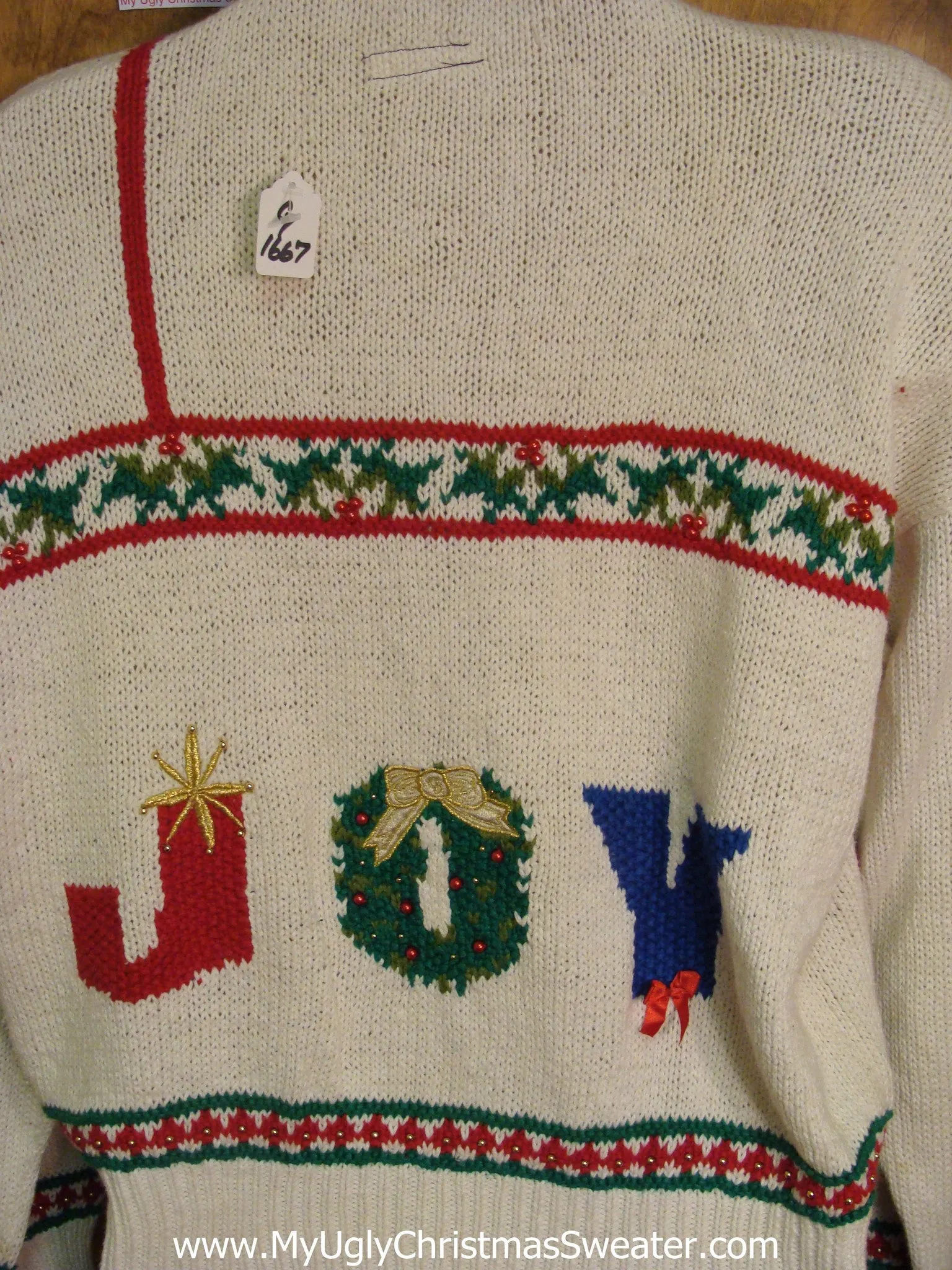 NOEL 80s Colorful 2sided Tacky Xmas Sweater with Lights