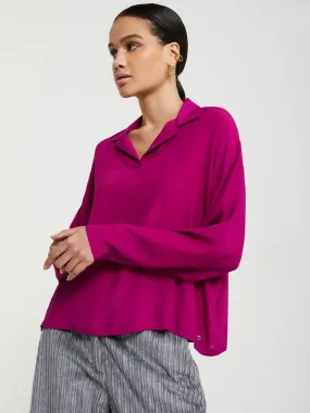 Ottod'Ame Silk-Blend Shirt Fuschia