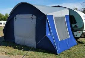 PahaQue Forest River R-POD Trailer Side Tent Silver Trim / Blue Accent