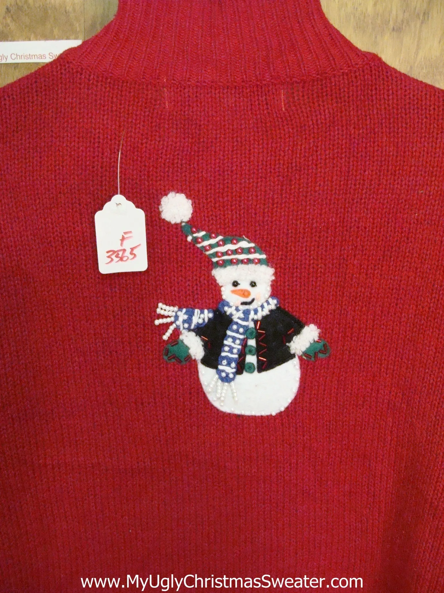 Peaking Snowmen Ugly Christmas Sweater