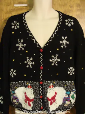 Penguins and Bears Novelty Funny Christmas Sweater