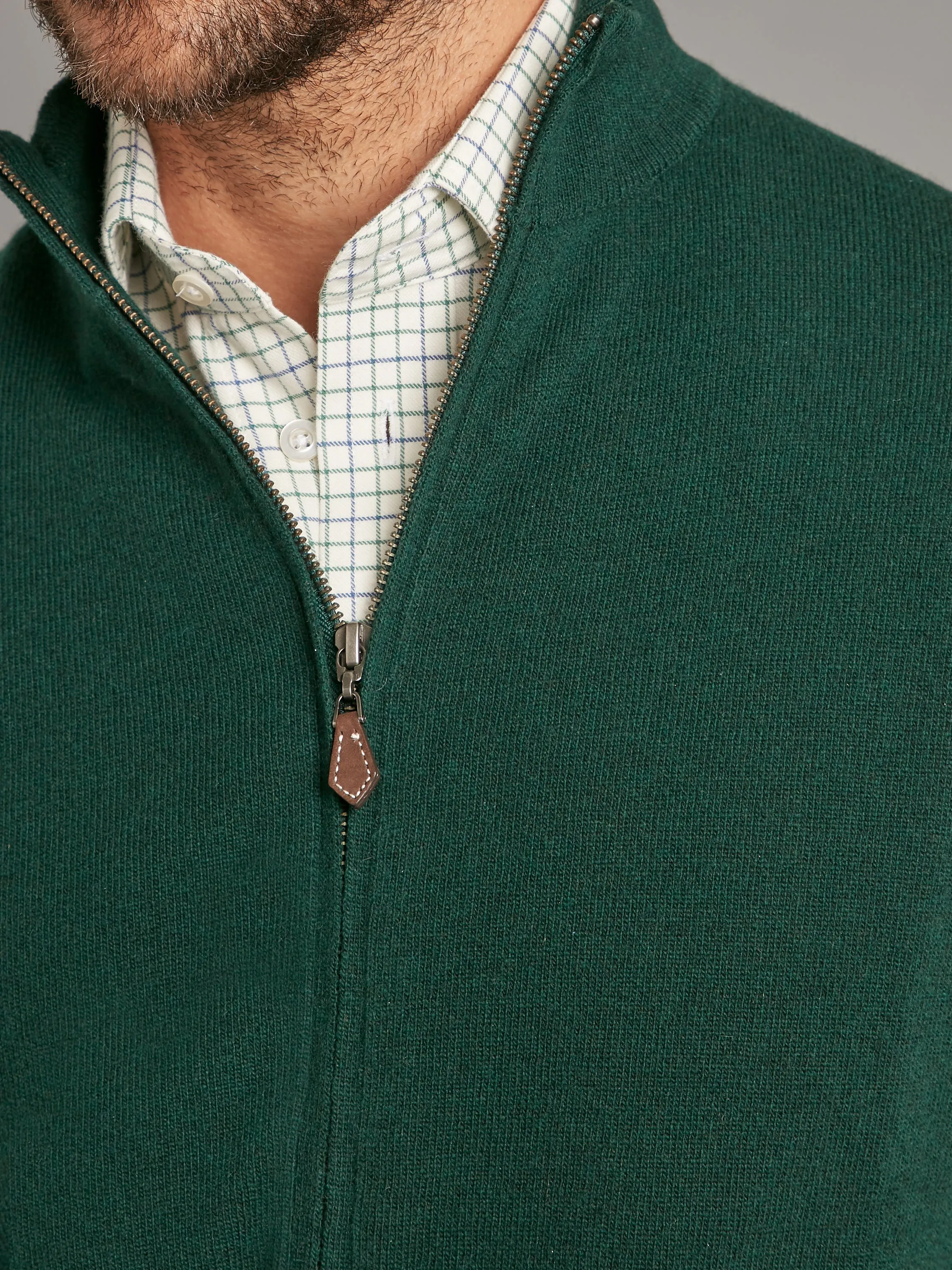 Portling Gilet - Tartan Green