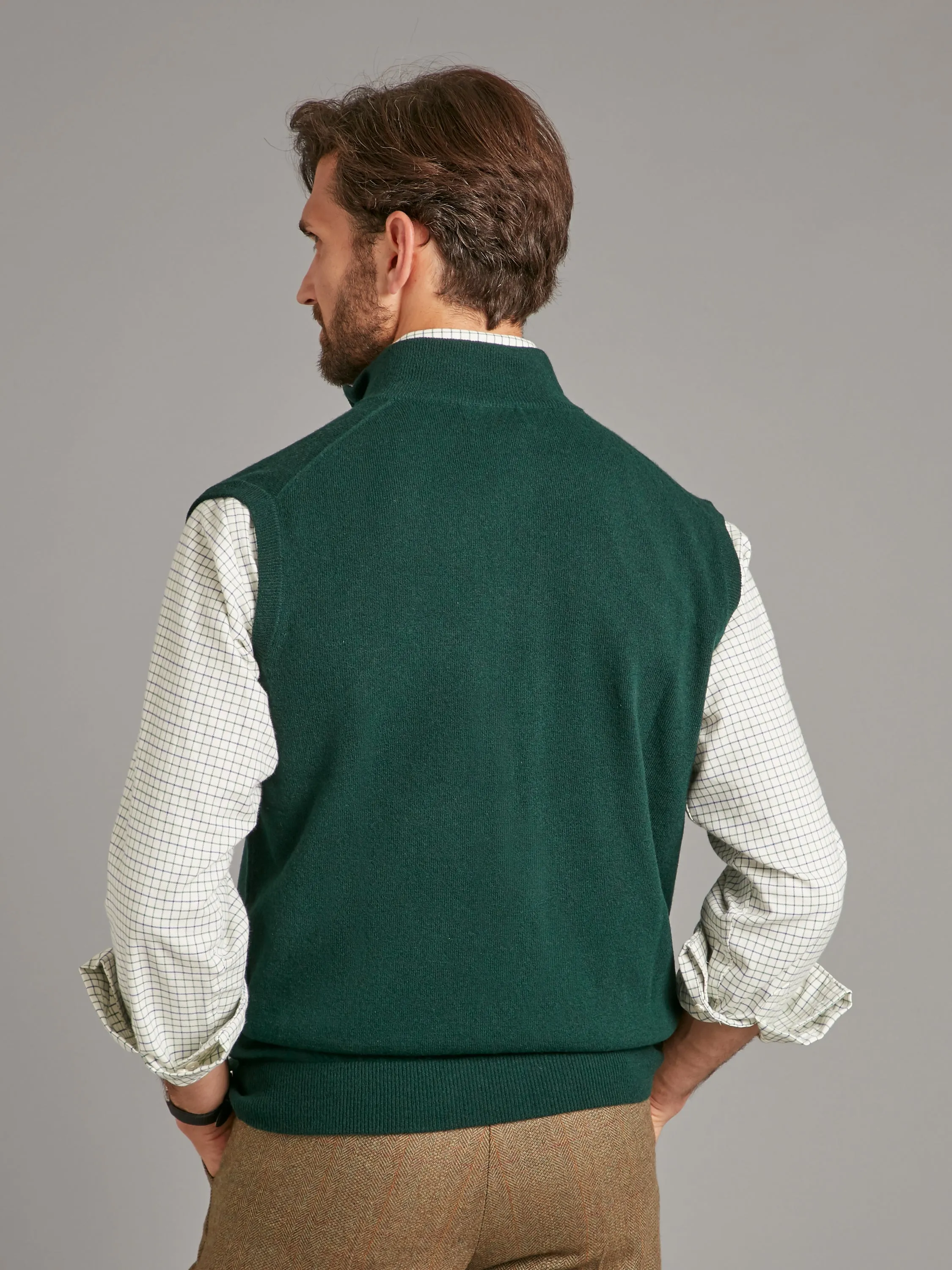 Portling Vest - Tartan Green