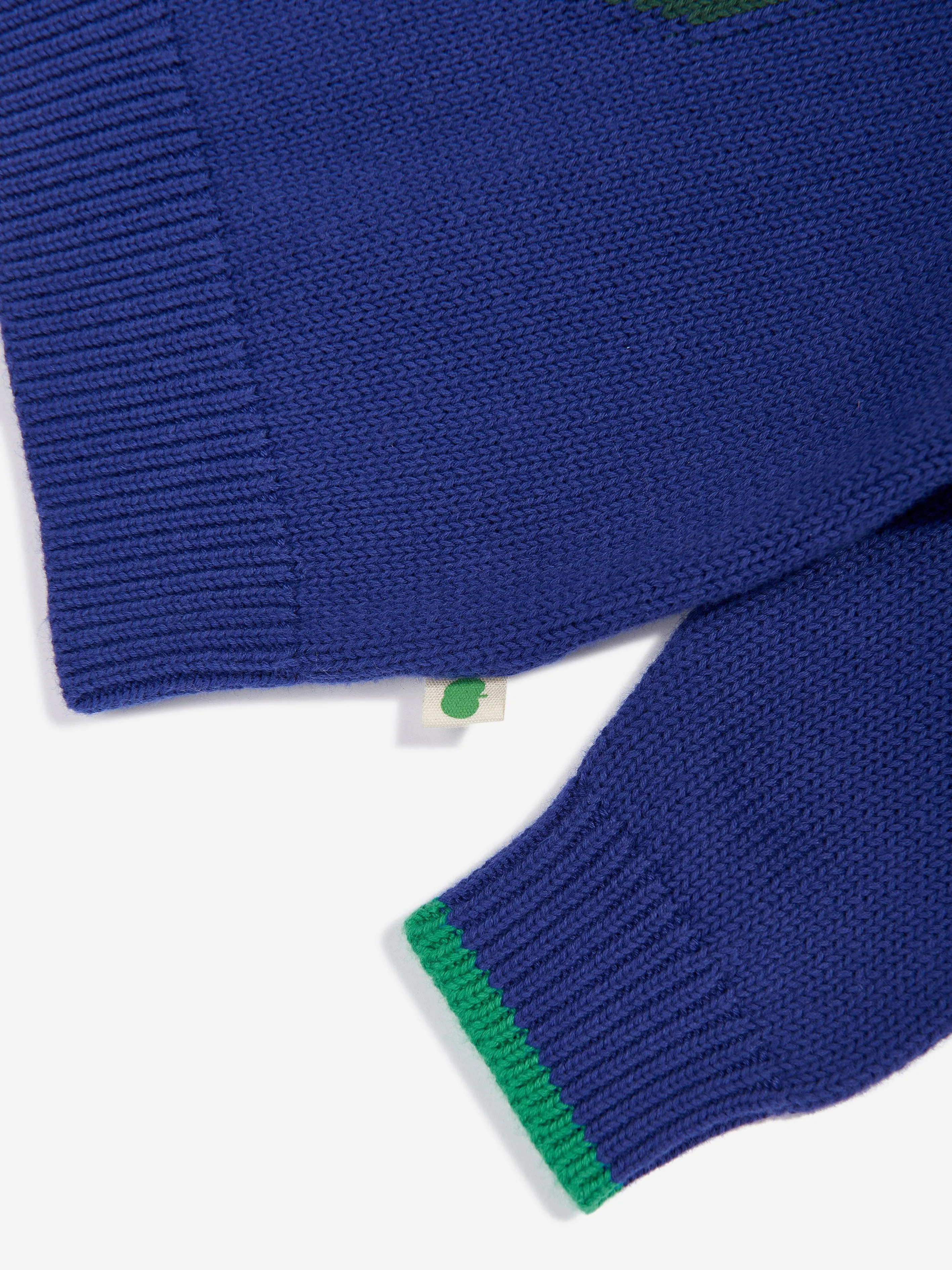 The Bonnie Mob Baby Boys Arwen Duck Knit Jumper in Blue