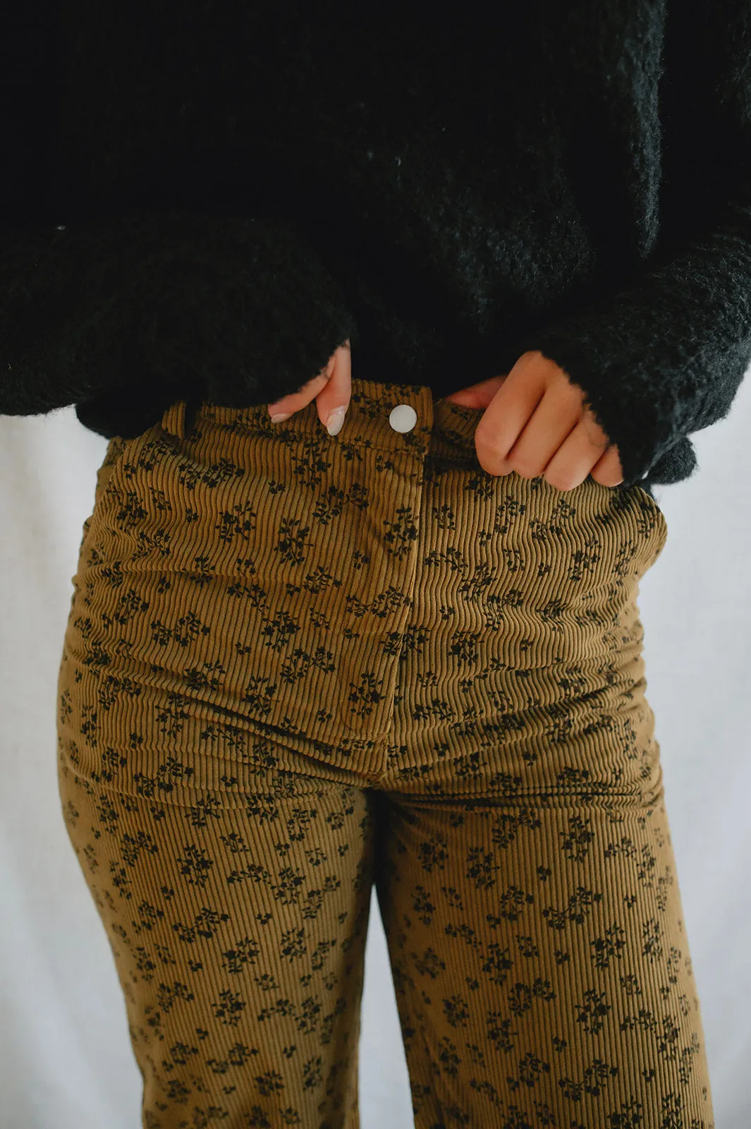 The Charley Floral Corduroy Pants