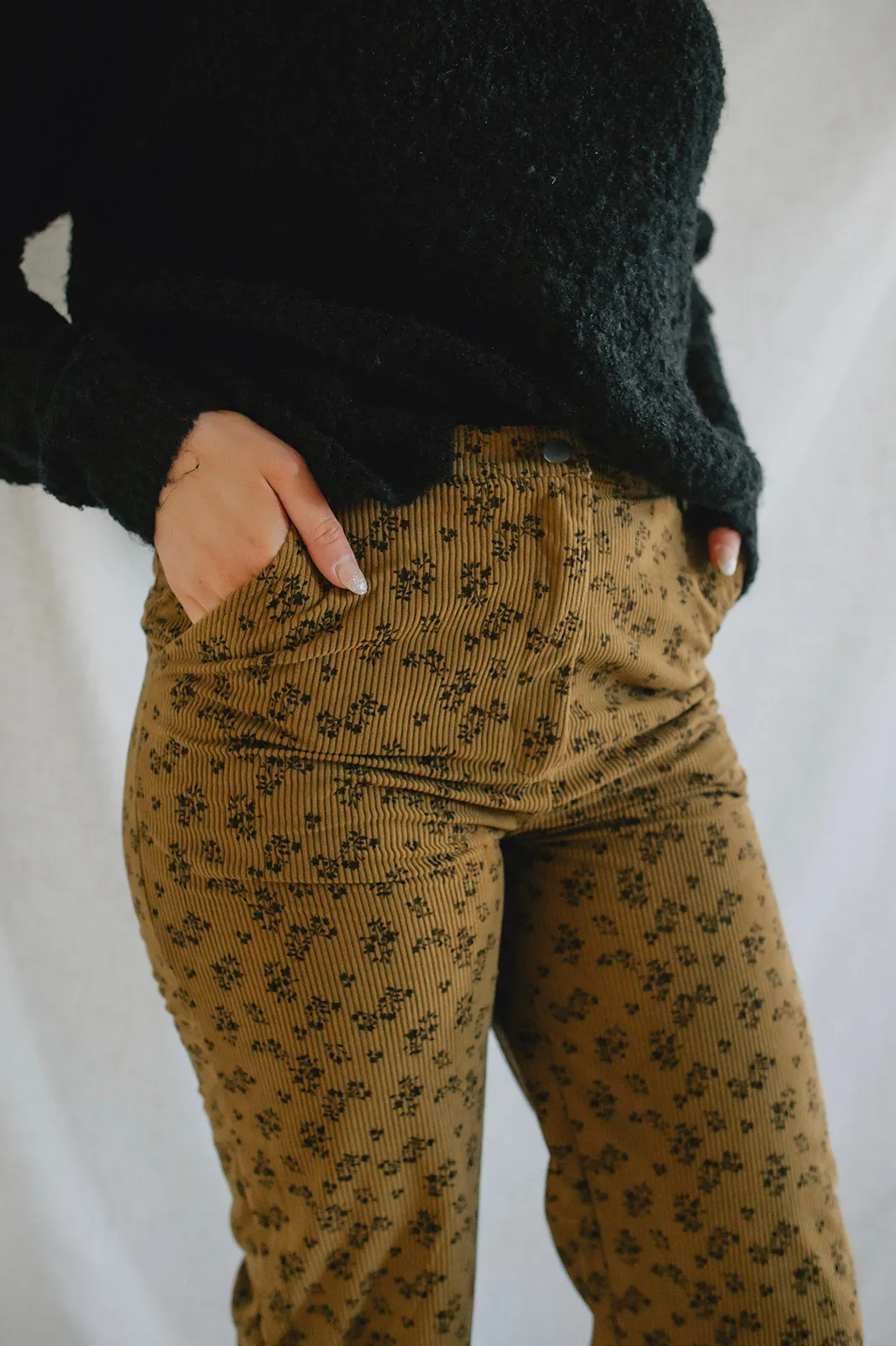 The Charley Floral Corduroy Pants