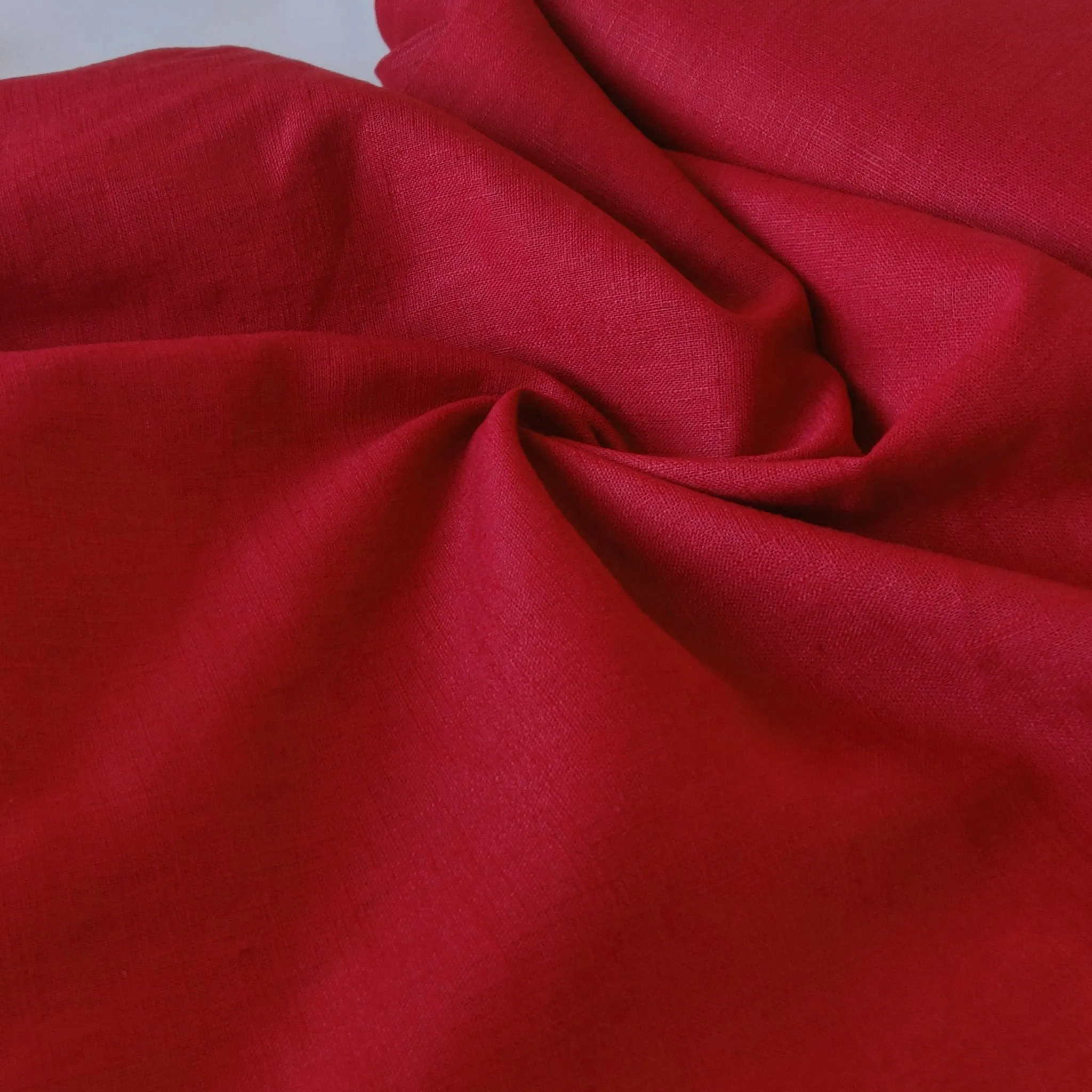 Washed Linen Cotton - Red