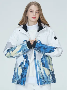 Waterproof Women Mountain Graphic Ski Jacket