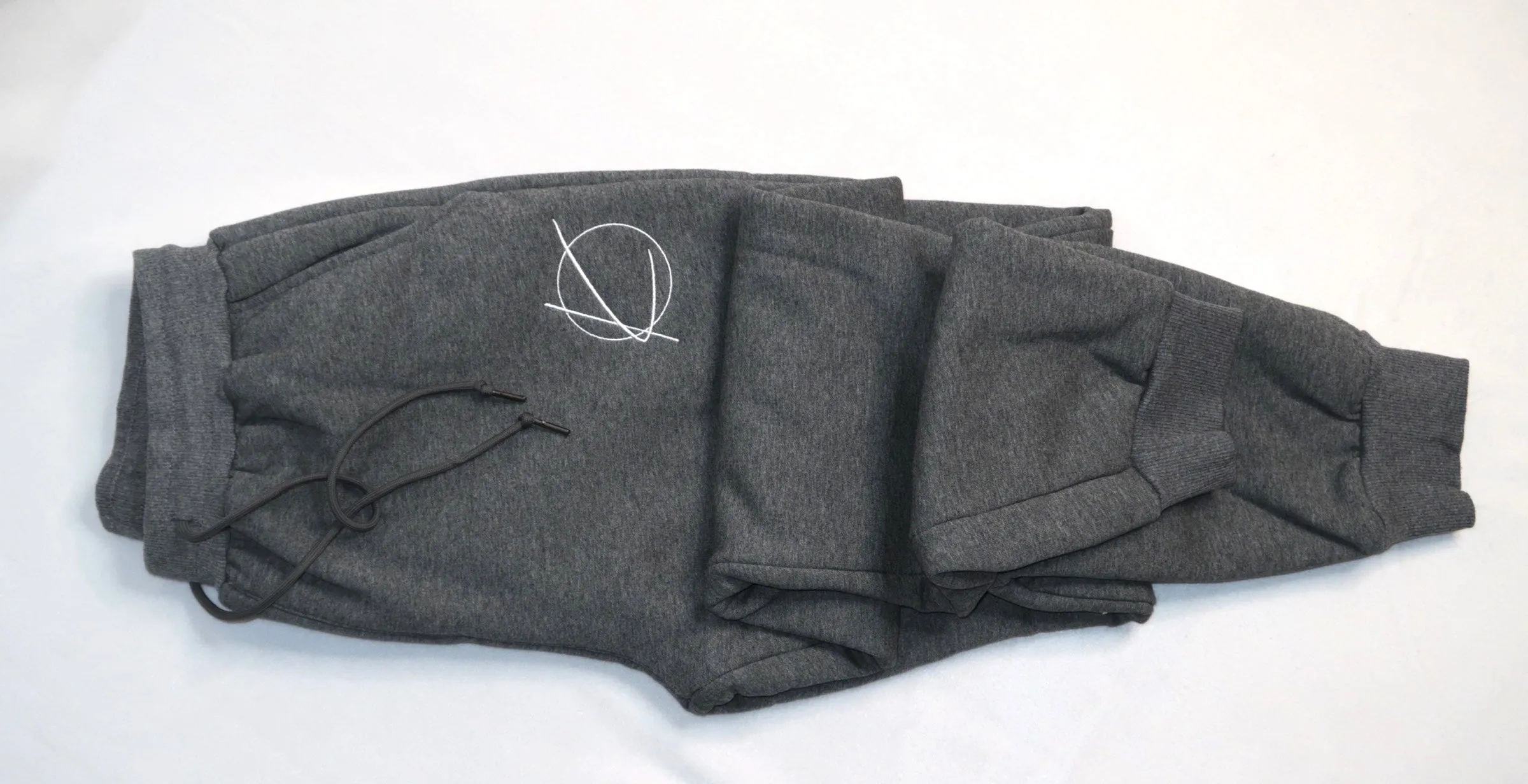 WOOL LINED SWEATPANTS - KO- SPACE GREY